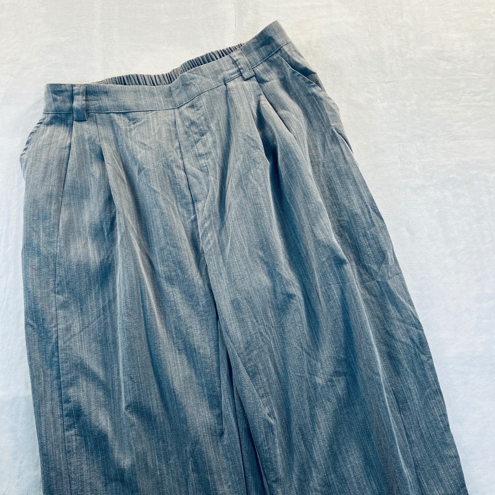 Halara Grey Pleated High Waisted Tapered Leg Trousers Pants Large Regular